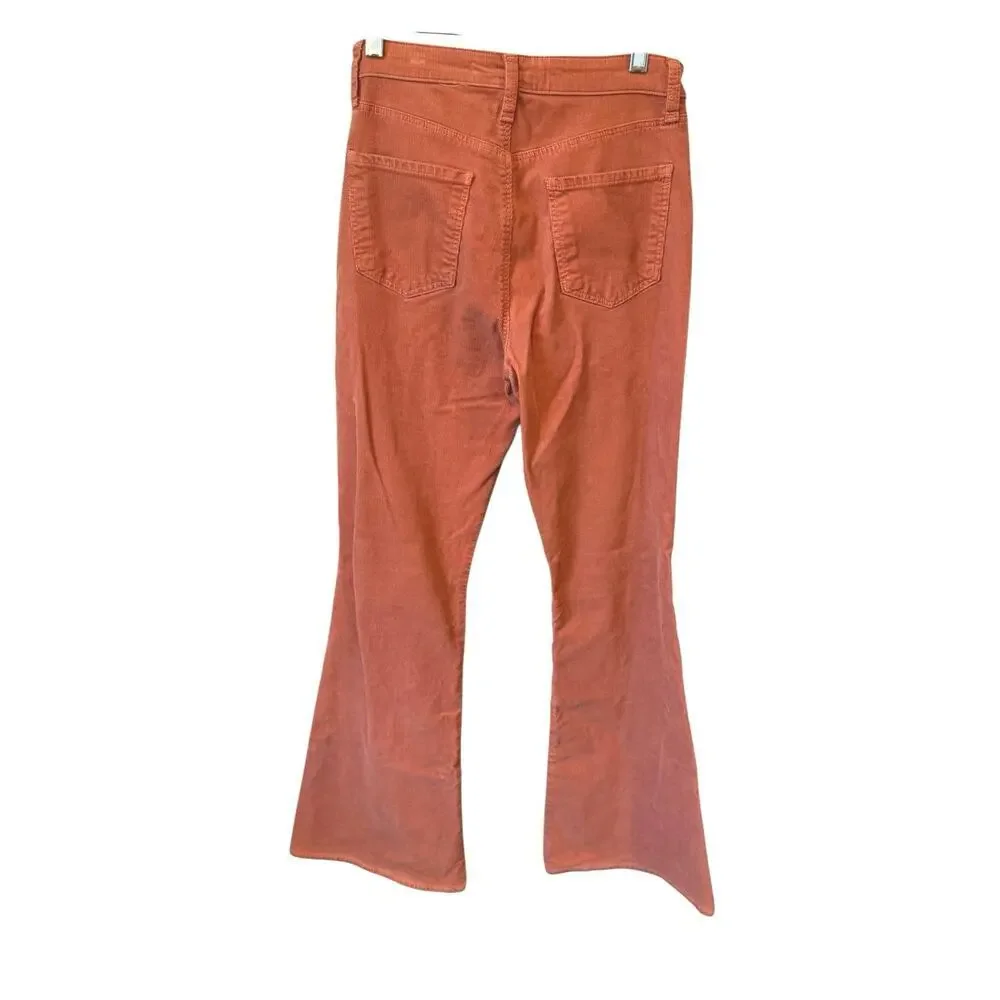 J BRAND Valentina High-rise Corduroy Trousers Orange EUC Size 27 $350 MSRP